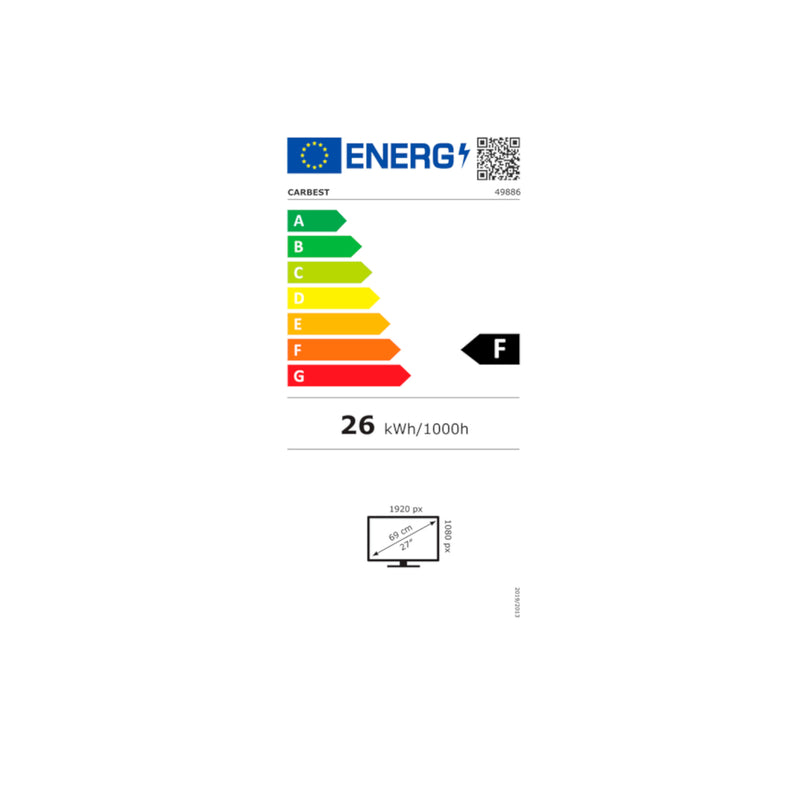 Carbest LED Smart TV 27" 1080p FullHD, HDMI, WiFi, DVB-S2/-C/-T2, USB, 12V& 230V