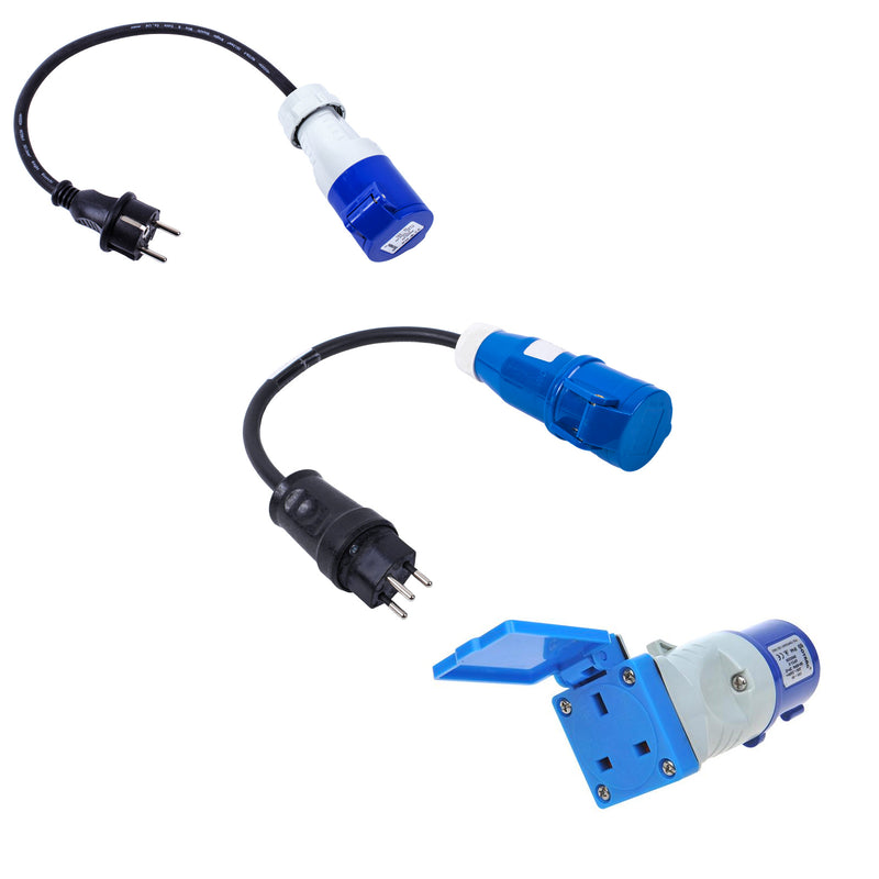 CEE Adapter Set Stecker 1x Adapter England 1x Adapter Schweiz 1x Adapter Südeuropa