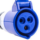 CEE Neopren Adapter Schuko auf CEE  200-250V, 16A, 3polig, 40 cm, VDE – Haba