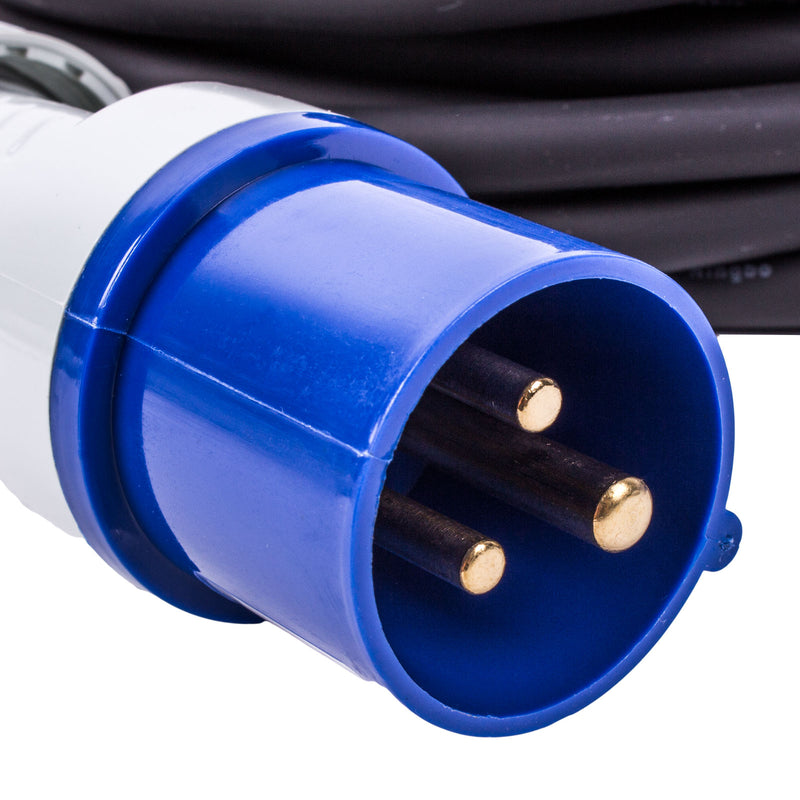 CEE Neopren Verlängerungskabel, Winkelstecker 10m, 3500W, 16A, 1,5mm