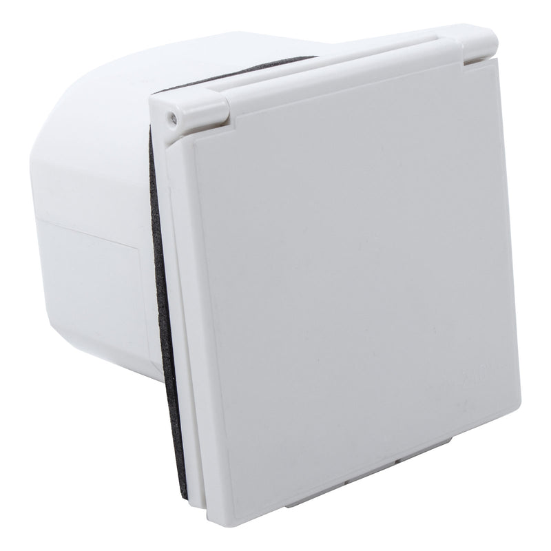 2x CEE Aussensteckdose WEIß Spritzwasser geschützt 200-240V, 16A, IP44