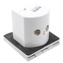 2x CEE Aussensteckdose WEIß Spritzwasser geschützt 200-240V, 16A, IP44