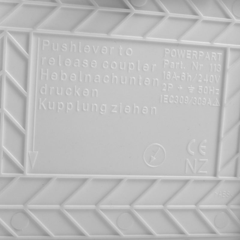 2x CEE Aussensteckdose WEIß Spritzwasser geschützt 200-240V, 16A, IP44