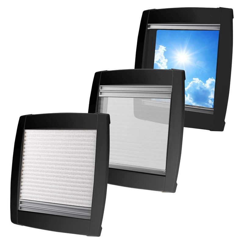 MPK VisionStar M pro Schwarz Dachhaube 40x40 inkl. Dichtmasse Adapterrahmen