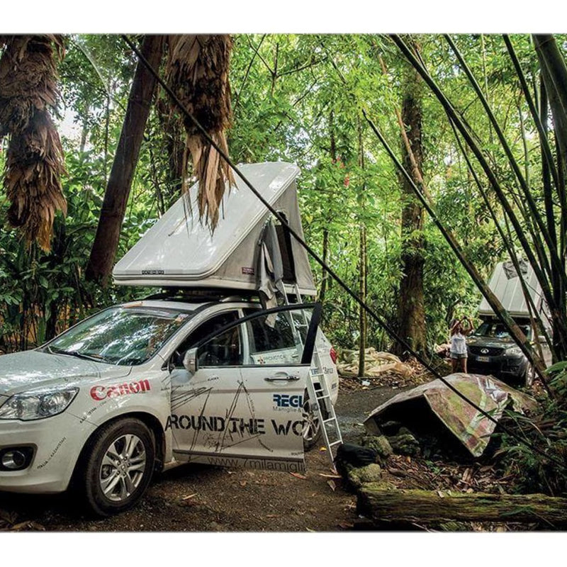 Autohome Hartschalen Dachzelt COLUMBUS VARIANT - SMALL 130x210cm grau/weiß