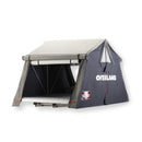 Autohome Stoff-Dachzelt OVERLAND - Small - 130x220cm Grau - inkl. Alu-Leiter