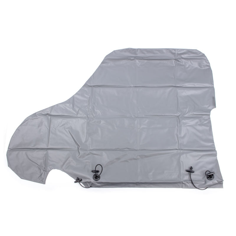 Deichselhaube Grau PVC 87,5 x 61 cm inkl. Befestigungsbänder