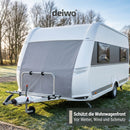 deiwo® Bugschutzplane für Wohnwagen 180x160 cm grau – Wetterfest Befestigung mit Kederschnur