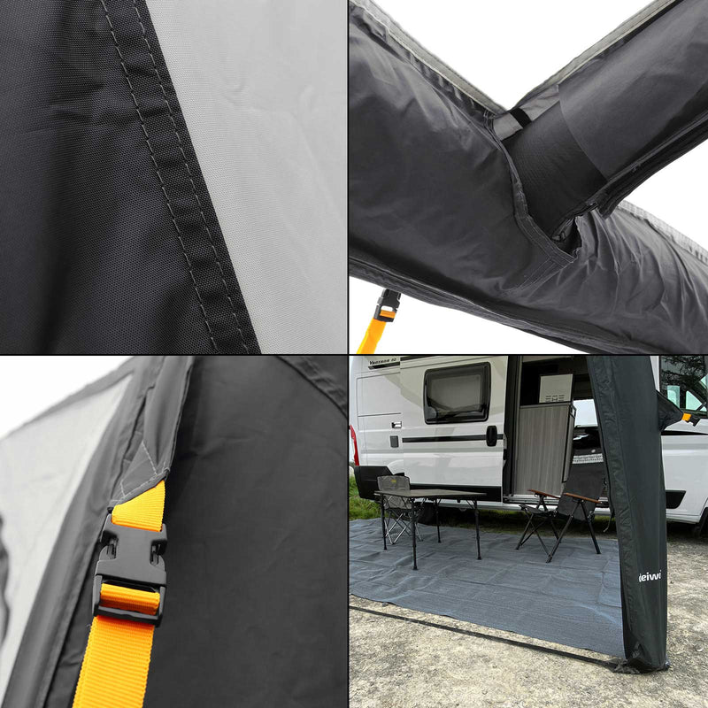 deiwo Luft - Sonnensegel 250 - 400 cm 2000 mm Wassersäule diverse Größen