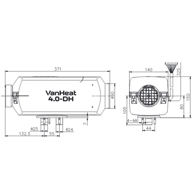 Standheizung Diesel 12V, 4kw, Digital Schalter für Wohnwagen, Wohnmobil, Bus