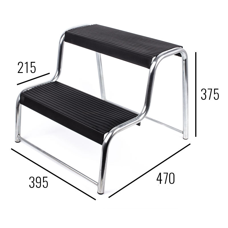 Doppeltrittstufe XL inkl. Fußmatte Trittstufe Stahl bis 150kg Wohnwagen Camping