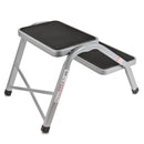 Doppeltrittstufe | 634x381x380mm | gummiert | 4kg | bis 150 kg | Grau