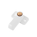 2x Stauklappen Dreh Riegel weiß Vorreiber 3,5 mm Grundplatte