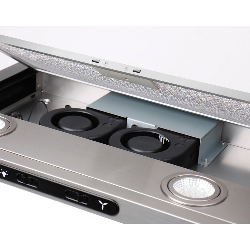 Carbest Dunstabzugshaube Unterbau Ablufthaube Edelstahl 12V Wohnwagen Camping