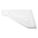 Eckwaschbecken klein im Komplettpaket, 41,5 x 35 x 6 cm, weiß – Wamovo