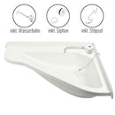 Eckwaschbecken groß im Komplettpaket, 58 x 54 x 9 cm, weiß