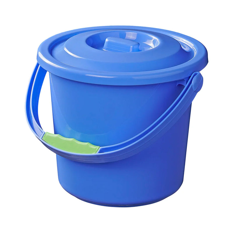 Eimer 5 Liter mit Deckel Campingeimer blau Mehrzweckeimer Wasch- und Spüleimer