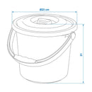 Eimer 5 Liter mit Deckel Campingeimer blau Mehrzweckeimer Wasch- und Spüleimer