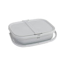 Faltbarer Eimer Recycle 30 L Silikon Falteimer Mülleimer - 2 Fächer mit Deckel