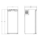 Carbest Einbaukühlschrank mit Gefrierfach, 90L, Wohnmobil Wohnwagen Kühlschrank