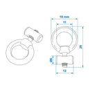 2er Set Endstopper für Kederschiene 6 - 8 mm Kederstopper Stahl Blockierungskit