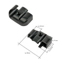 Endstücke für Seiteleisten Fensterleisten Scharnierleiste Schwarz L+R Endkappen