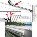 4 Meter Fiamma Dichtband Rain Guard S für Markisen WEIß Regenrinne Dichtband