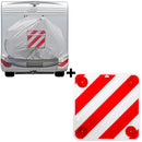 Set Fahrradschutzhülle XL 2 Fahrräder Sichttasche + Warntafel mit Reflektoren