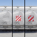 Set Fahrradschutzhülle XL 2 Fahrräder Sichttasche + Warntafel mit Reflektoren – Set aus Fahrradschutzhülle inkl.