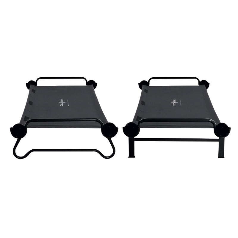 Etagenbett Disc-O-Bed XL anthrazit + Seitentasche Campingbett Sitzbank Feldbett