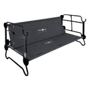 Etagenbett Disc-O-Bed XL anthrazit + Seitentasche Campingbett Sitzbank Feldbett