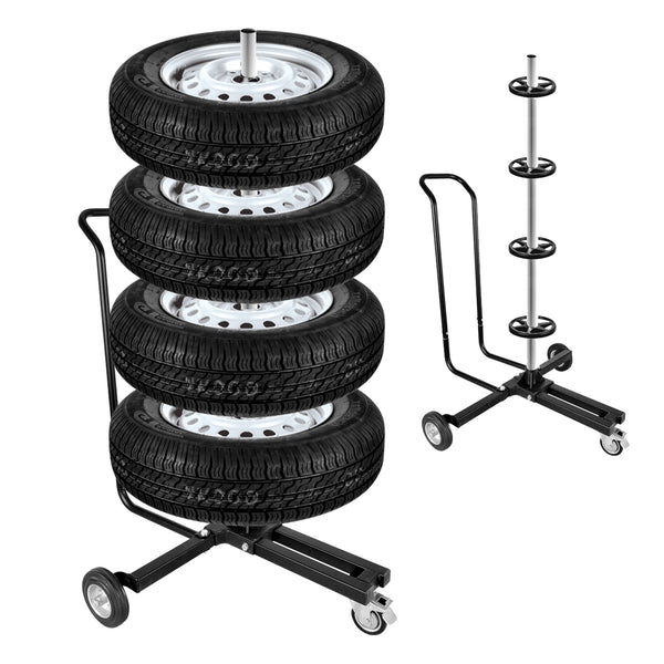 Felgenbaum Alu fahrbar schwarz 225er Reifen 4 Reifen max 100 Kg mit Bremse