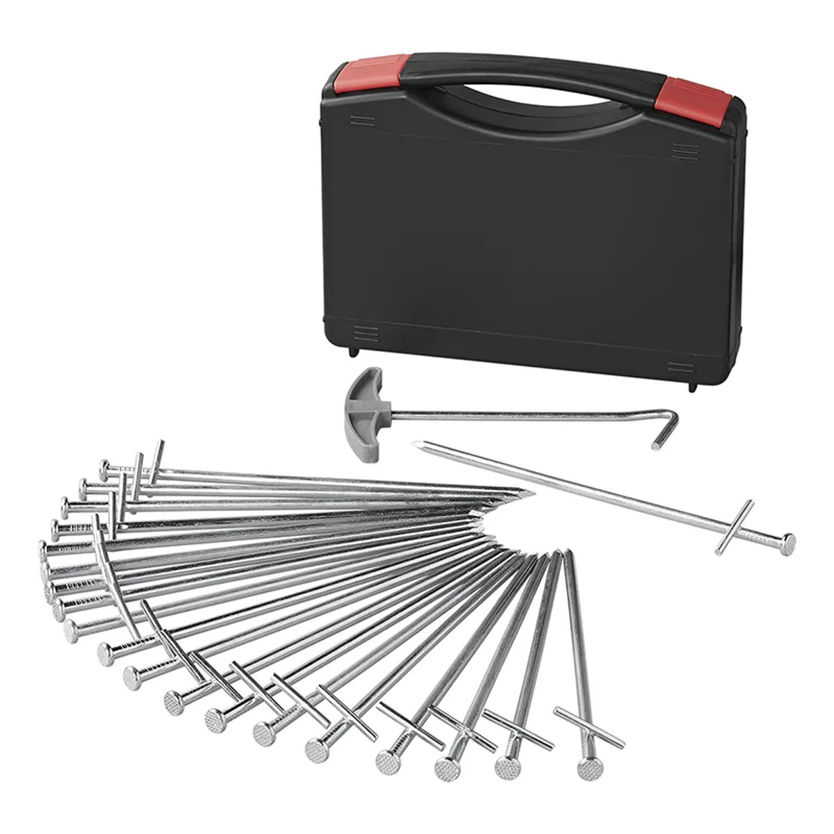 20 Stk. Felsbodenheringe mit Koffer 23cm Metall Heringe