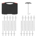 20 Stk. Felsbodenheringe mit Koffer 23cm Metall Heringe - geschweißter Querstift