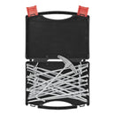 20 Stk. Felsbodenheringe mit Koffer 23cm Metall Heringe - geschweißter Querstift