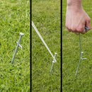 20 Stk. Felsbodenheringe mit Koffer 23cm Metall Heringe - geschweißter Querstift