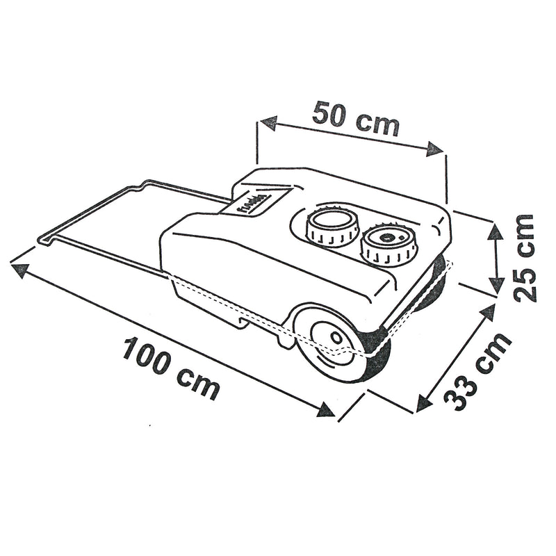 Fiamma Frischwasser Rolltank 23 Liter blau rollbar