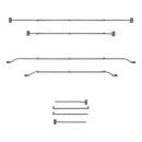 4x Anhänger Flachplanenbügel verstellbar 140-208cm Planenstütze Planenbügel
