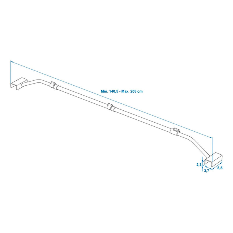 Anhänger Flachplanenbügel verstellbar 140-208cm Metall Planenstütze Planenbügel