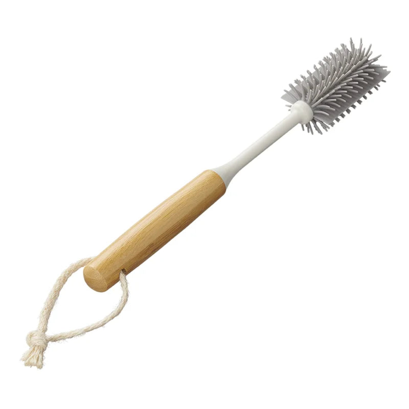 Spazzola in silicone e bambù Spazzola per sciacquare la spazzola per la cucina