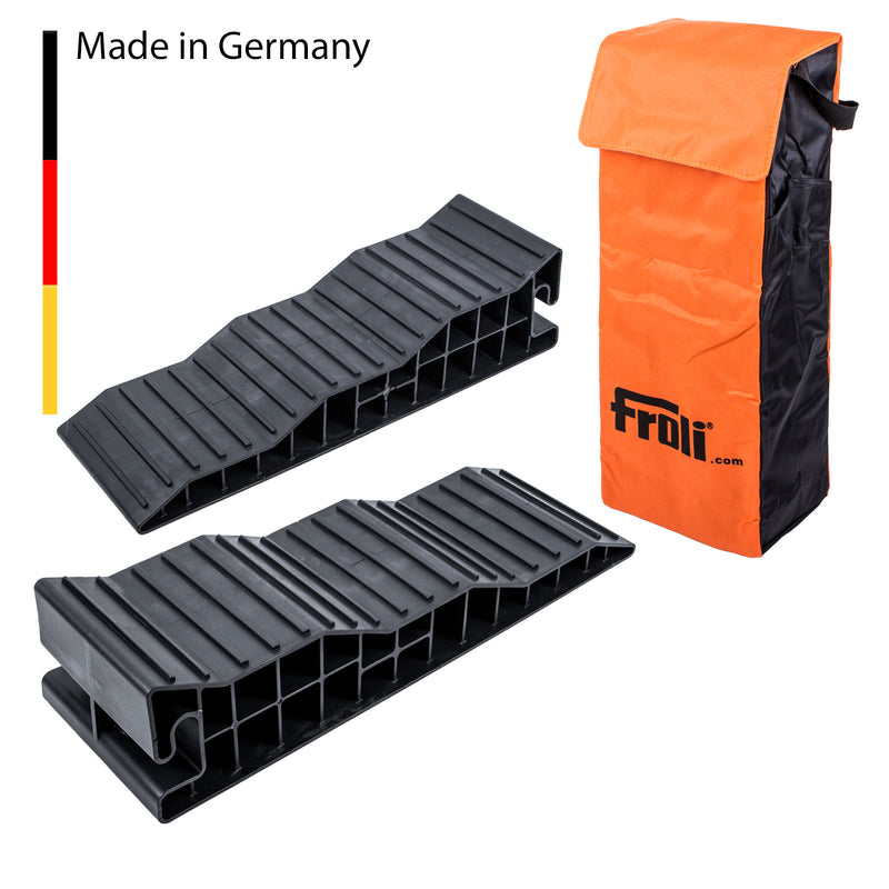 Froli Auffahrkeile Stufenkeile für Wohnwagen & Wohnmobil 8t + Waage