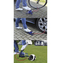 Fußpumpe Doppelzylinder mit Manometer - Max. 7bar / 100psi, Ventiladapter