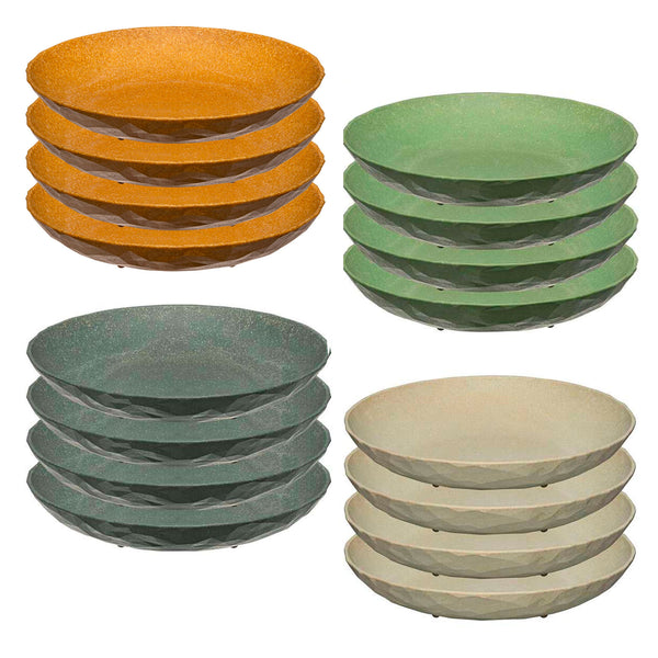 4x Koziol tiefe Teller 22cm Campinggeschirr Set 100% organic Suppenteller