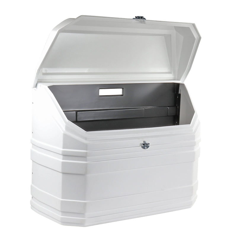 Gasflaschenkasten für 2 Gasflaschen 11 Kg | gerade Rückwand | Weiß