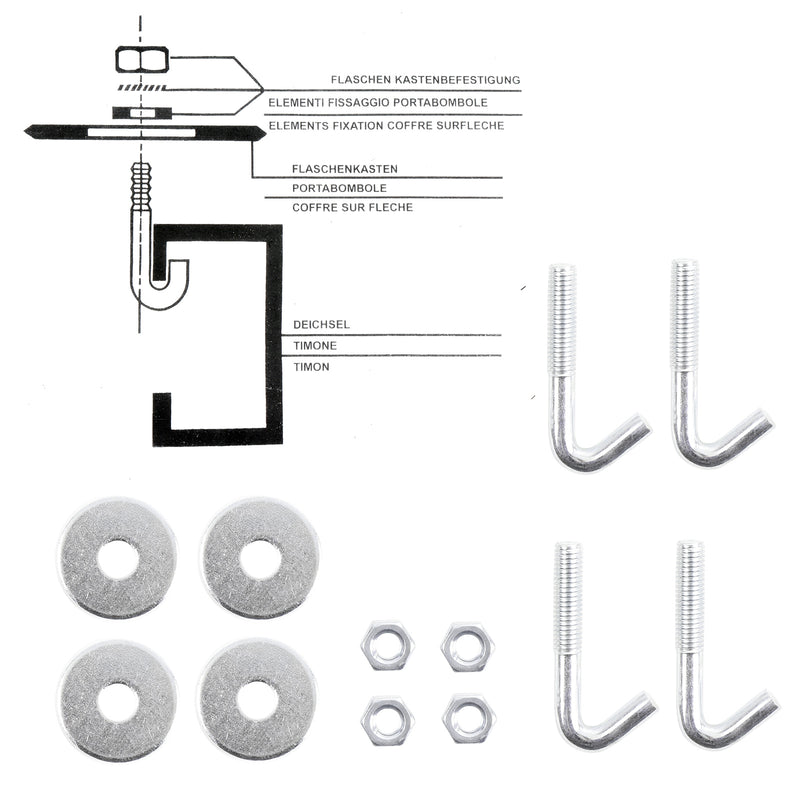 Gasflaschenkasten für 2 Gasflaschen 11 Kg | gerade Rückwand | Weiß