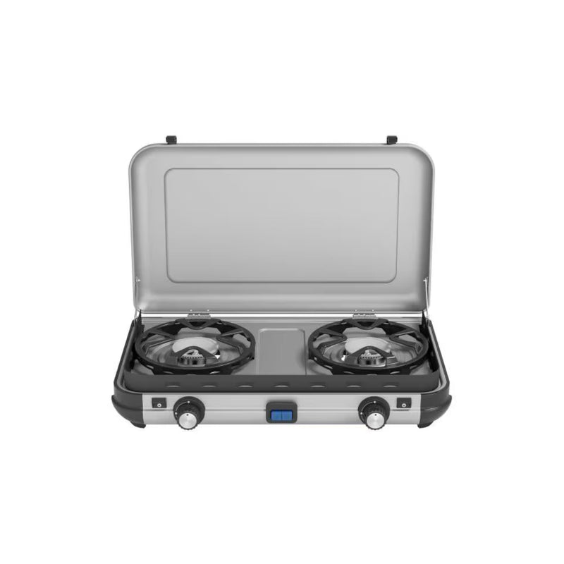 Campingaz Campingkocher 2-flammig Piezo 50mbar Gaskocher / CV Kocher inkl Schlauch