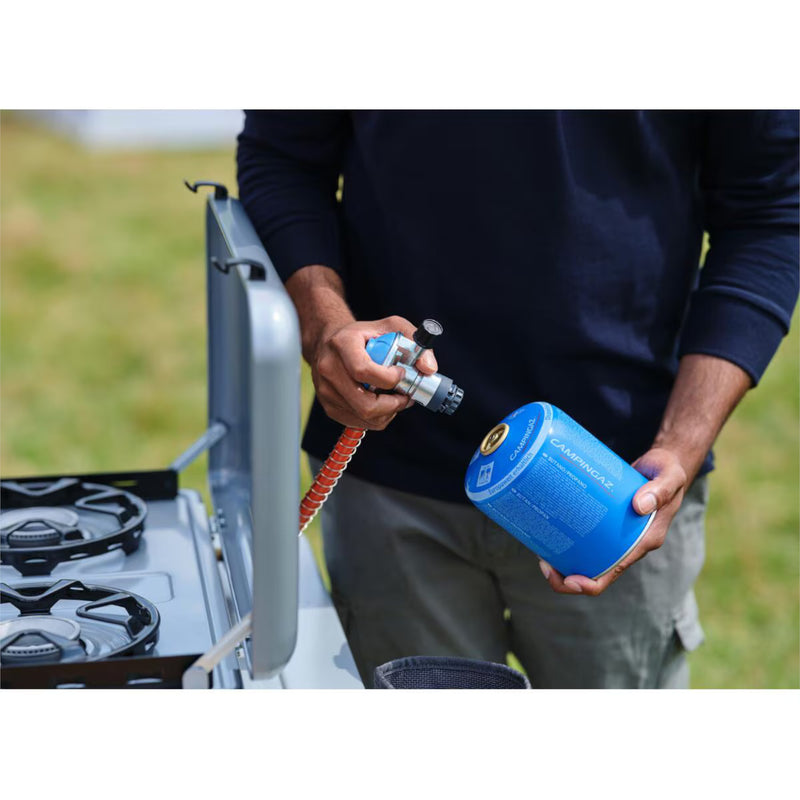 Campingaz Campingkocher 2-flammig Piezo 50mbar Gaskocher / CV Kocher inkl Schlauch