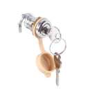 Gaskasten Schloß Chrom 2 Schlüssel Hakenriegel für 12 mm Stärke mit Schutzkappe