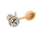 Gaskasten Schloß Chrom 2 Schlüssel Hakenriegel für 12 mm Stärke mit Schutzkappe