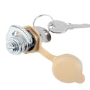 Gaskasten Schloß Chrom 2 Schlüssel Hakenriegel für 12 mm Stärke mit Schutzkappe